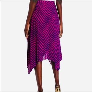 MICHAEL KORS pleaded asymmetrical midi skirt